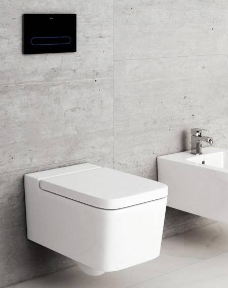 Roca operating plate with dual flush buttons