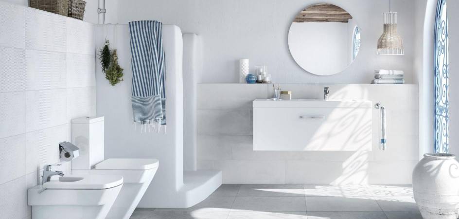 Take a breath of fresh air with a Mediterranean style bathroom!
