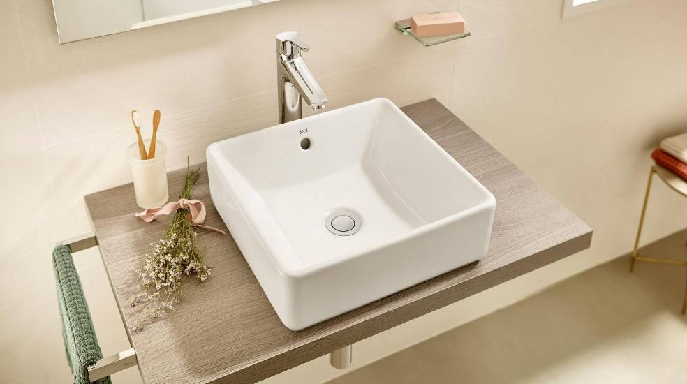 THE GAP OVER COUNTERTOP BASIN COMBINED WITH SAVANA